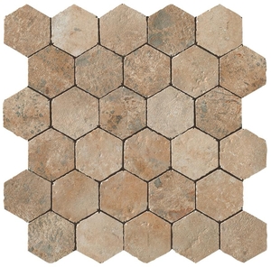 Мозаика A0UB Aix Beige Honeycomb Tumbled 30x31