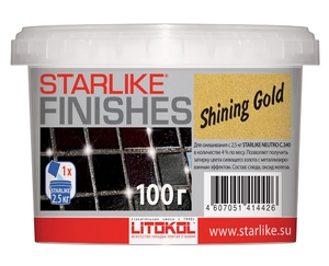 Декоративная добавка золотого цвета STARLIKE® FINISHES SHINING GOLD 100г