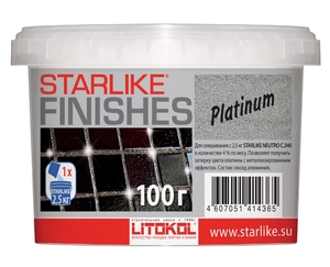 Декоративная добавка платинового цвета STARLIKE® FINISHES PLATINUM 100г