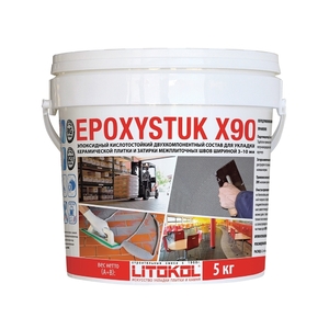 Эпоксидная затирочная смесь EPOXYSTUK X90 C.30 жемчужно-серый 5кг