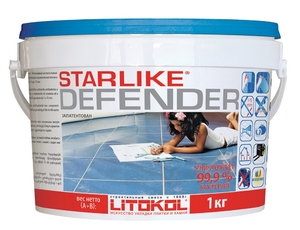 Антибактериальная эпоксидная затирка STARLIKE DEFENDER С.350 Crystal 1кг
