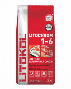 Цементная затирочная смесь LITOCHROM 1-6 C.90 красно-коричневый/терракота 2кг