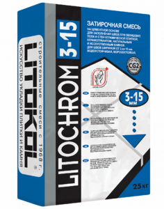 Цементная затирочная смесь LITOCHROM 3-15 C.40 антрацит 25кг