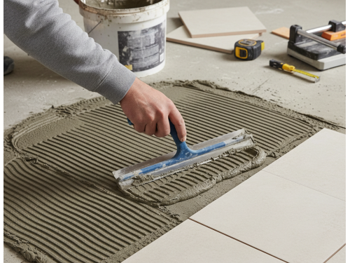 Как рассчитать расход плиточного клея на 1 м²: точная формула и практические примеры