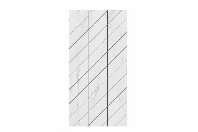 SM01 Supreme белый 30x60 полированная мозаика в полоску