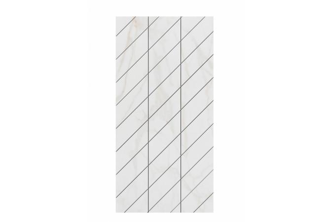 SM02 Supreme белый 30x60 полированная мозаика в полоску
