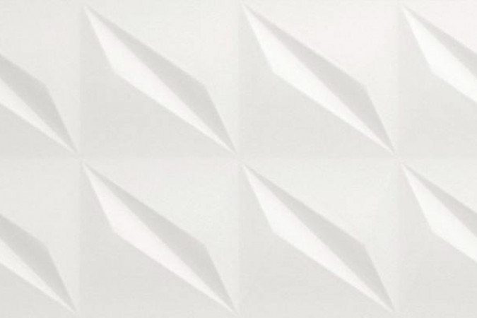 Настенная плитка 8DFW 3D Flash White Matt 40x80 10мм Matte