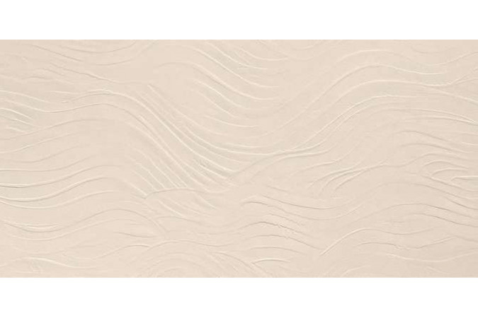 Фото Настенная плитка A64Y Boost Natural 3D Wave Kaolin 50x120 Matte - 1