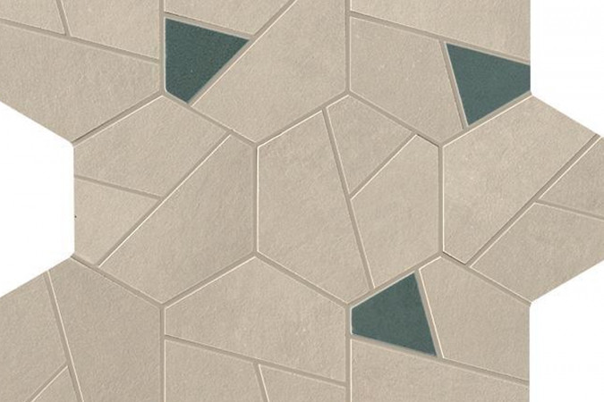 Декор A0QO Boost Pro Cream Mosaico Hex Blue Matte