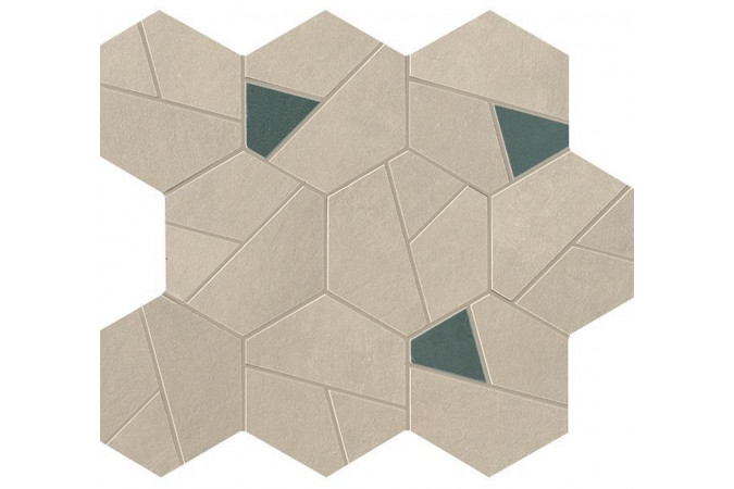 Декор A0QO Boost Pro Cream Mosaico Hex Blue Matte