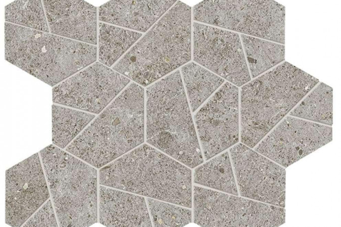 Декор A7CZ Boost Stone Grey Mosaico Hex Matte