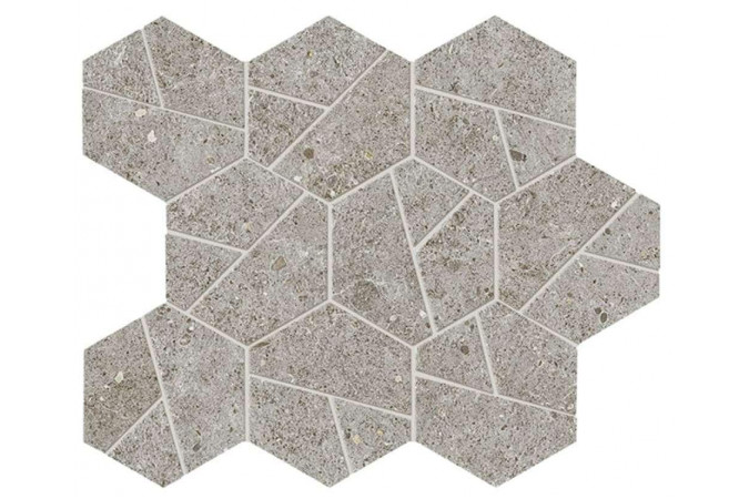 Декор A7CZ Boost Stone Grey Mosaico Hex Matte
