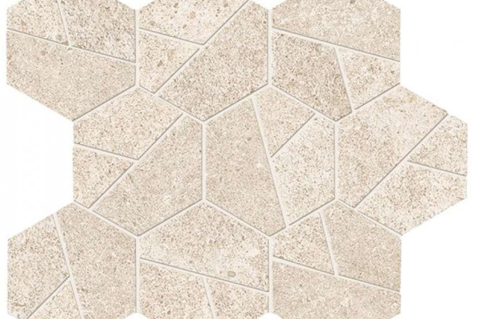 Декор A7CU Boost Stone Ivory Mosaico Hex Matte