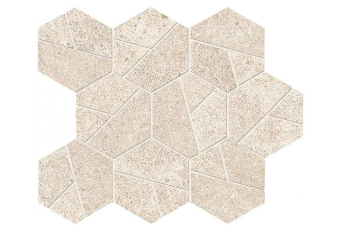 Декор A7CU Boost Stone Ivory Mosaico Hex Matte