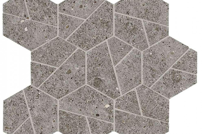 Декор A7C0 Boost Stone Smoke Mosaico Hex Matte