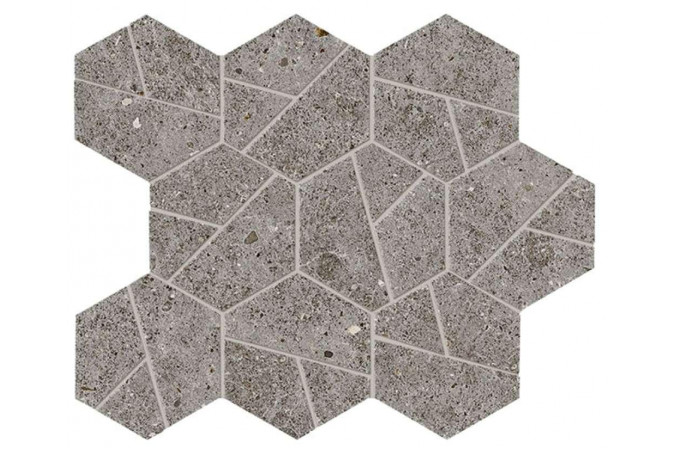 Декор A7C0 Boost Stone Smoke Mosaico Hex Matte