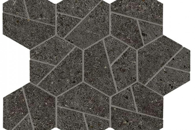 Декор A7C2 Boost Stone Tarmac Mosaico Hex Matte