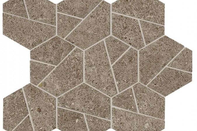 Декор A7CX Boost Stone Taupe Mosaico Hex Matte