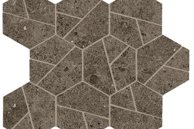 Декор A7C1 Boost Stone Tobacco Mosaico Hex Matte