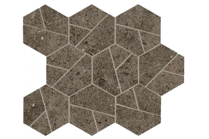 Декор A7C1 Boost Stone Tobacco Mosaico Hex Matte