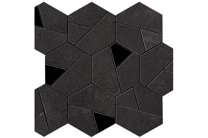 Декор AN7B Boost Tarmac Mosaico Hex Black Matte