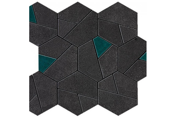 Декор AN7A Boost Tarmac Mosaico Hex Jade Matte