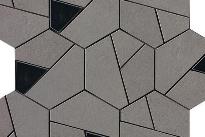 Декор AN69 Boost Smoke Mosaico Hex Black Matte