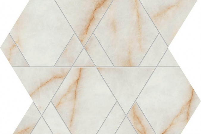 Фото Мозаика AYLT Marvel Diva Ice Crystal Mosaico Triangle Lapp. 28,9x33,4 9мм полированная - 1