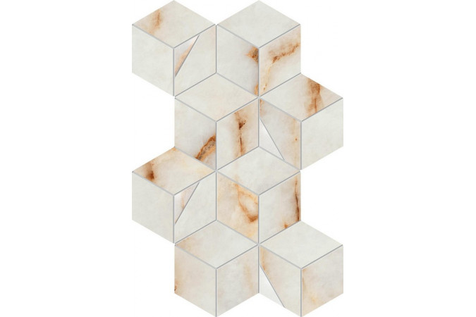 Фото Мозаика AYLP Marvel Diva Ice Crystal Mosaico Hex Lapp. 40,3x23,3 9мм полированная - 1
