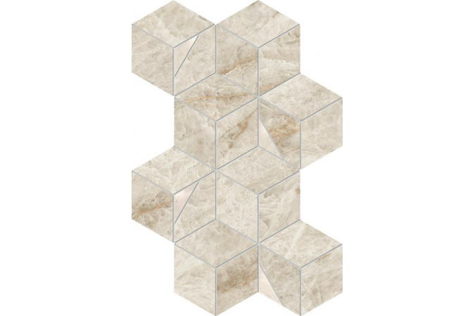 Фото Мозаика AYLQ Marvel Diva Taj Mahal Mosaico Hex Lapp. 40,3x23,3 9мм полированная - 1
