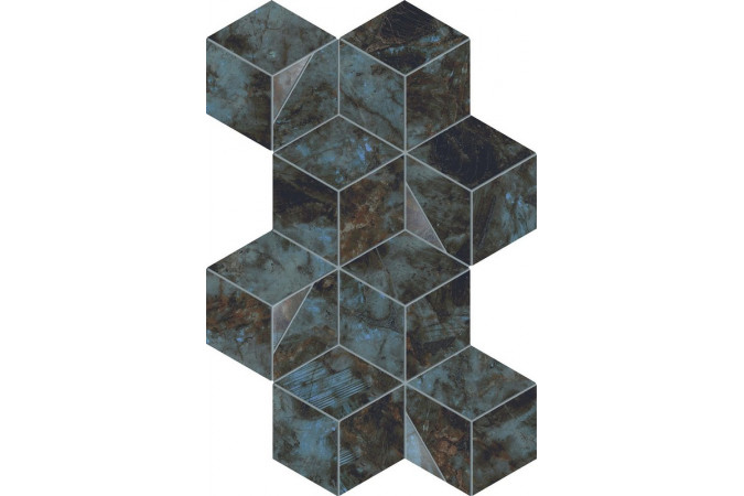 Фото Мозаика AYLS Marvel Diva Baobab Mosaico Hex Lapp. 40,3x23,3 9мм полированная - 1