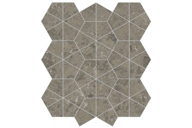 Декор AJQ1 Marvel Meraviglia Grigio Elegante Hexagon Lapp.  Lappato