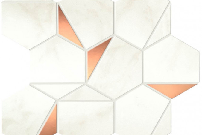 Декор A4WT Marvel Calacatta Delicato Gold Hex Shiny Lucida