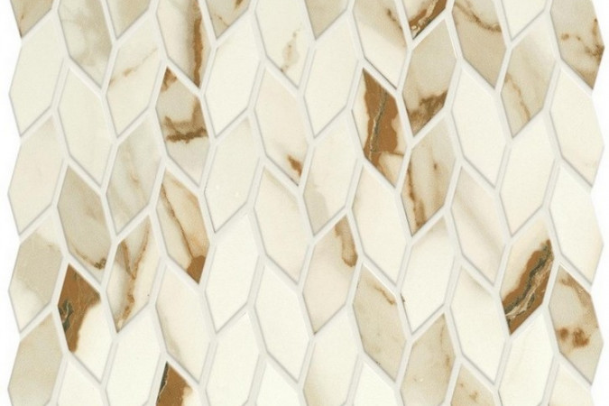 Декор A4WN Marvel Calacatta Imperiale Mos. Twist Shiny Lucida