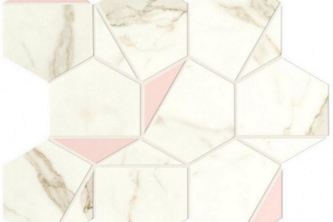 Декор A4WS Marvel Calacatta Prestigio Rose Hex Silk Silk