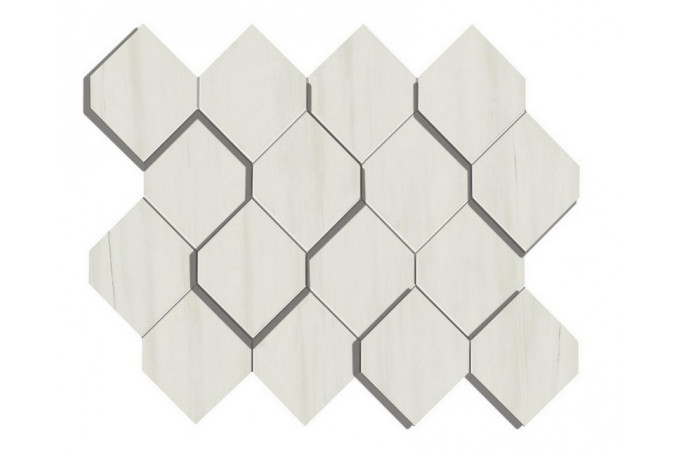 Декор AS36 Marvel Bianco Dol. Mosaico Esagono 3D Lappato