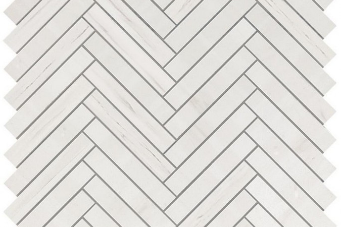Декор 9SHD Marvel Bianco Dolomite Herringbone Wall Lucida