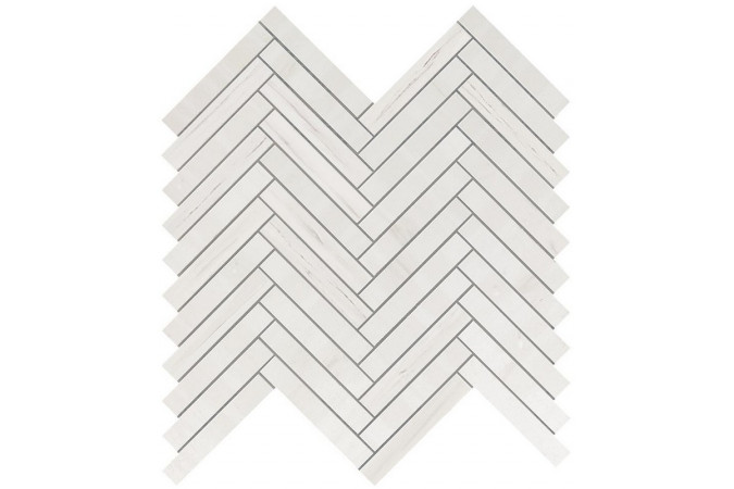 Фото Декор 9SHD Marvel Bianco Dolomite Herringbone Wall Lucida - 1