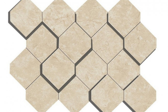 Декор AS38 Marvel Cream Prestige Mosaico Esagono 3D Lappato