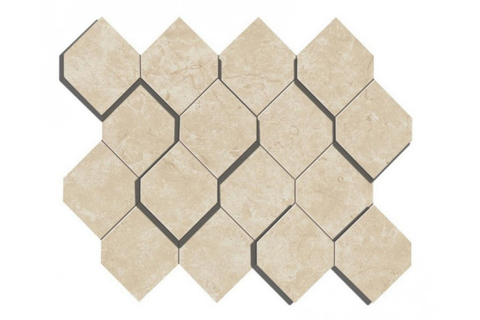 Фото Декор AS38 Marvel Cream Prestige Mosaico Esagono 3D Lappato - 1