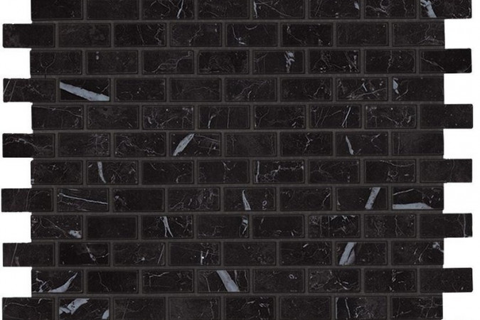 Декор AS35 Marvel Nero M. Mosaico Lapp. Burattato Lappato