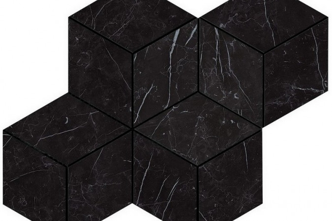 Декор AS2K Marvel Nero Marquina Mosaico Esag. Lappato