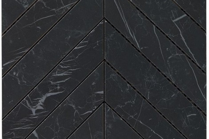 Фото Декор 9SCN Marvel Nero Marquina Chevron Wall Lucida - 1