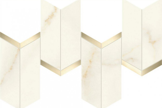 Декор AF8W Marvel Calacatta Apuano Mosaico Chevron Lappato