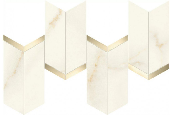 Декор AF8W Marvel Calacatta Apuano Mosaico Chevron Lappato