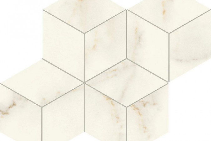 Декор AF8L Marvel Calacatta Apuano Mosaico Esagono Silk