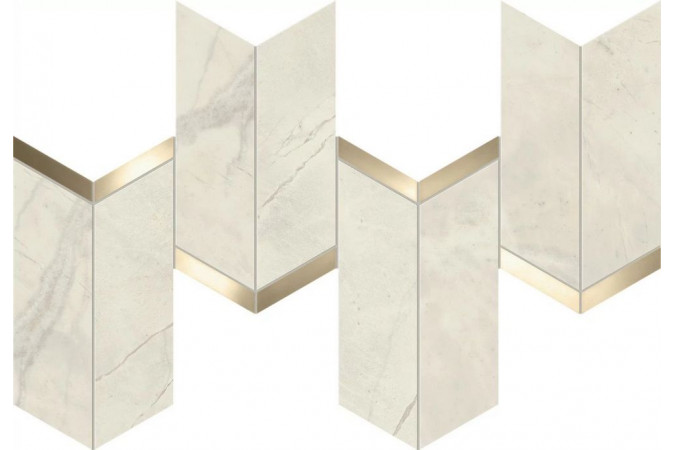 Фото Декор AF8Y Marvel Calacatta Perla Mosaico Chevron Lappato - 1