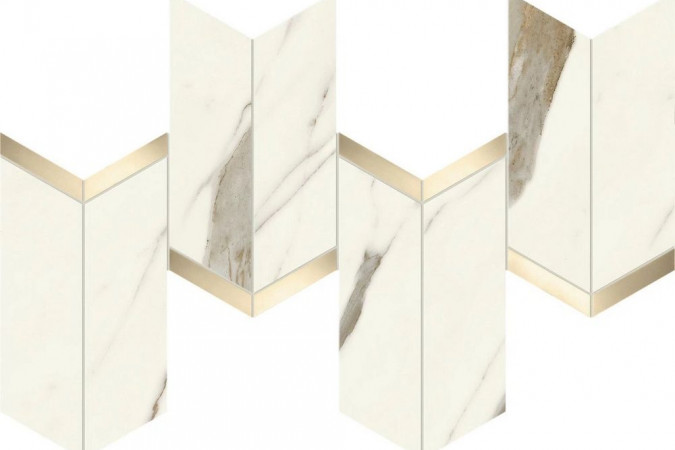 Декор AF8X Marvel Calacatta Sublime Mosaico Chevron Lappato