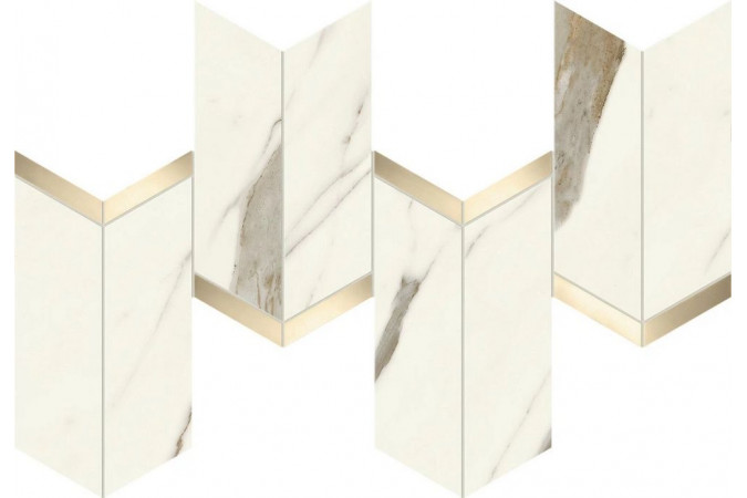 Фото Декор AF8X Marvel Calacatta Sublime Mosaico Chevron Lappato - 1