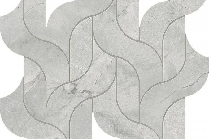 Декор AF8U Marvel Grey Cloud Mosaico Waterfall Lappato